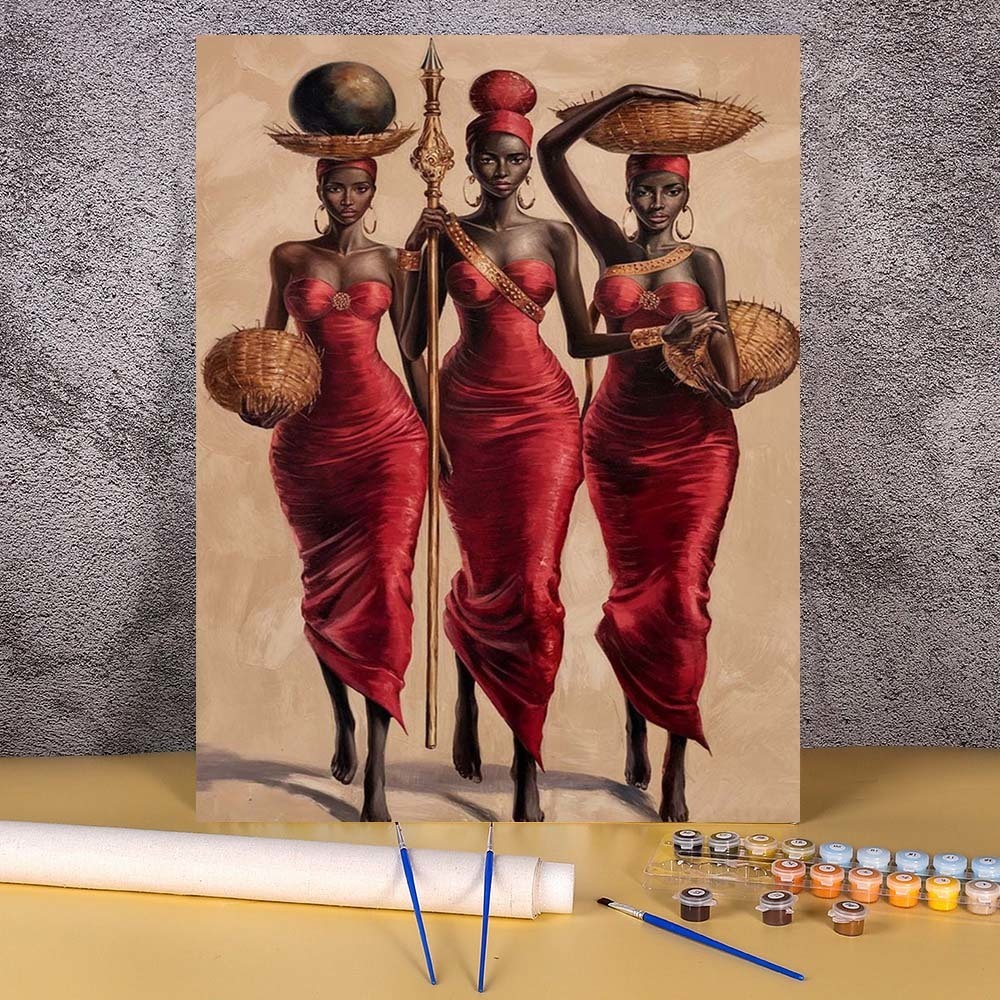 African Woman Paint By Numbers - огляд і ціна Diy Elektronik