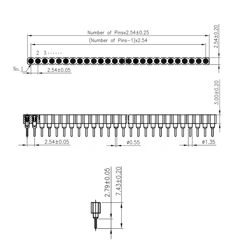 Javino 5/20/50Pcs 1x40 Pin Con - огляд і ціна Male Female Header Pin