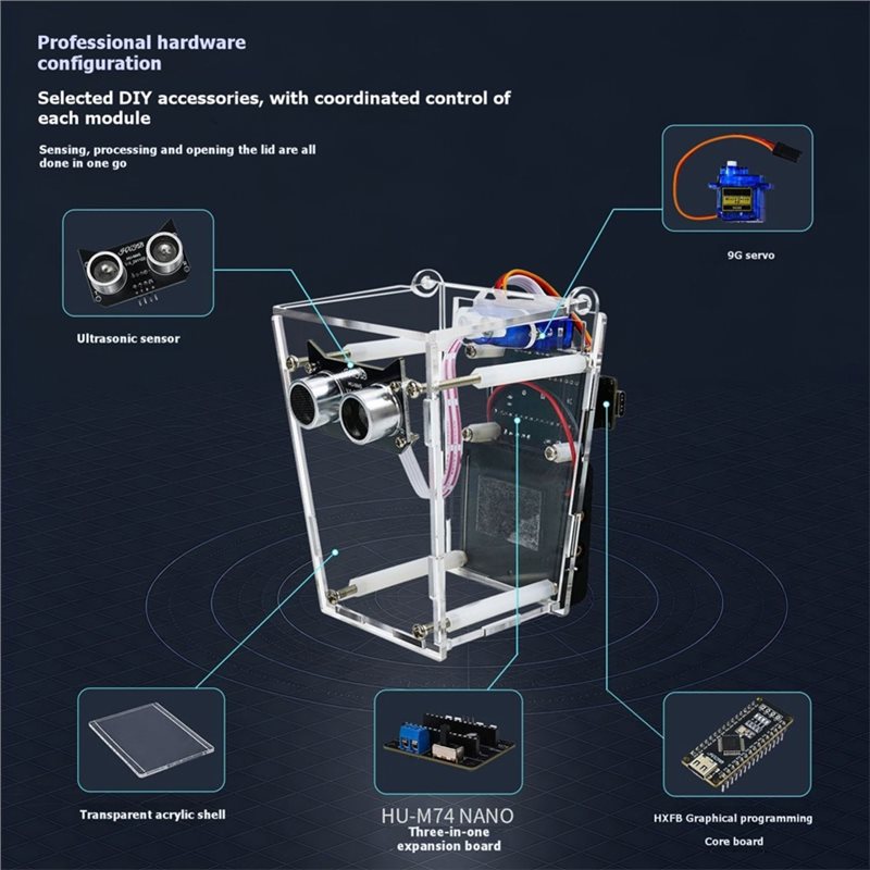 ABGI-DIY Smart Trash Can Elect - огляд і ціна Diy Electronics Board
