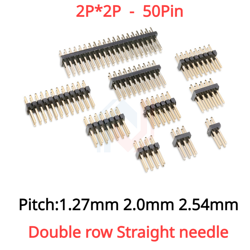 10Pcs 1.27mm 2.0mm 2.54mm Pitc - огляд і ціна Male Female Header Pin