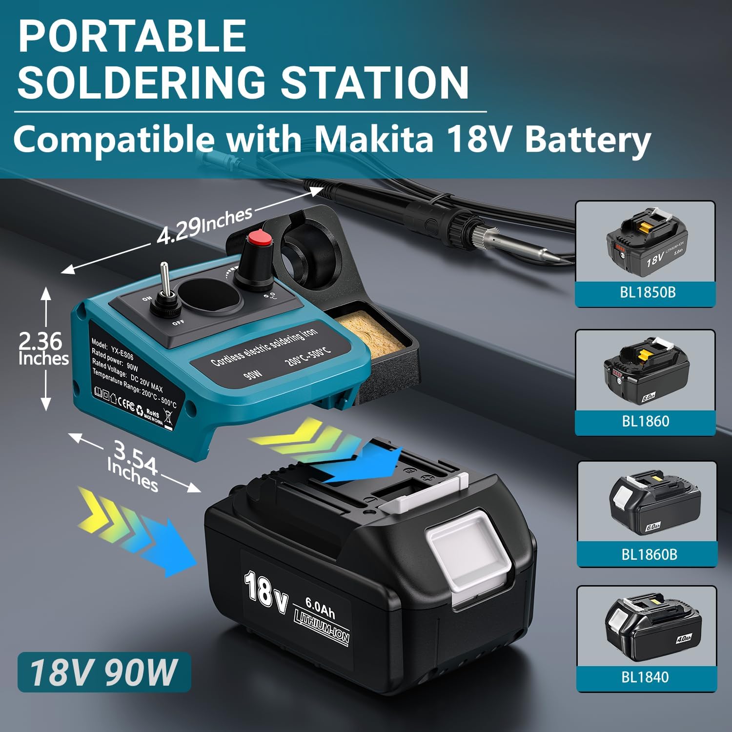 90W LED Digital Cordless Solde - огляд і ціна Diy Elektronik