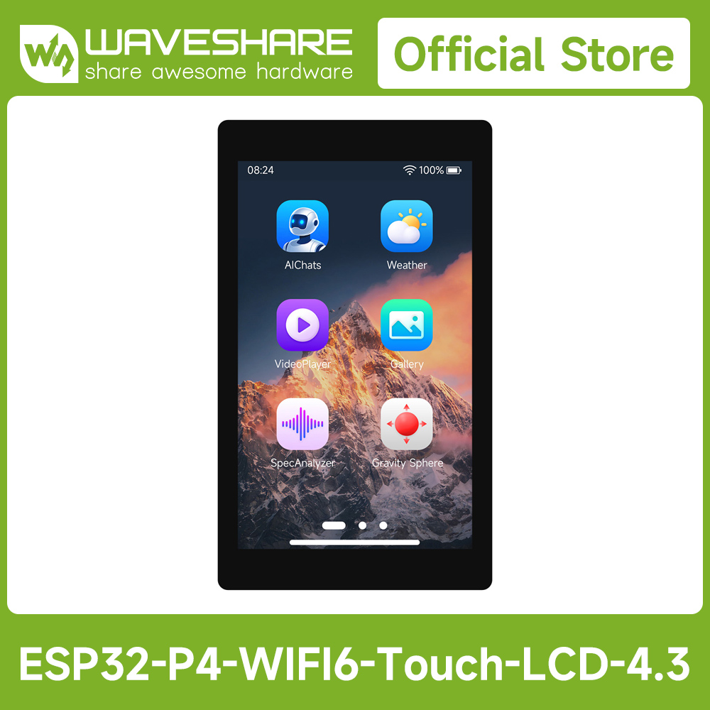 Waveshare ESP32-P4-WIFI6 4.3in - огляд і ціна Diy Electronics Kits