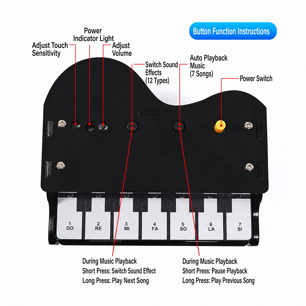 DIY Electronic Keyboard Kit 7  - огляд і ціна Diy Guitar Electronics Kit