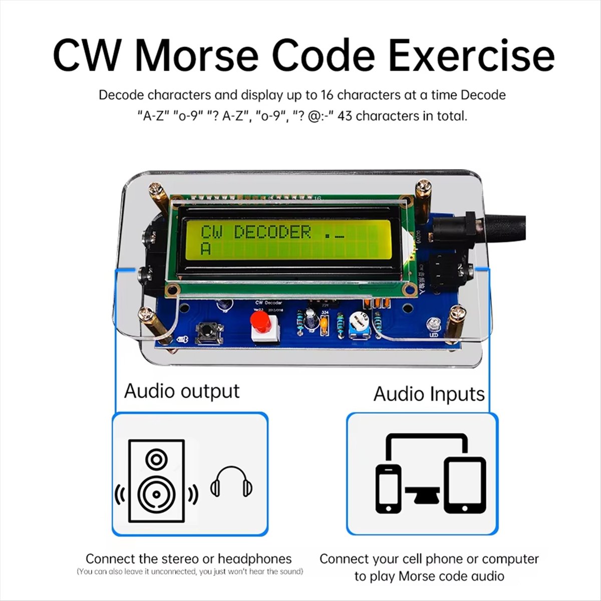 HDL DC9V CW Morse Code Decoder - огляд і ціна Diy Electronics Circuits