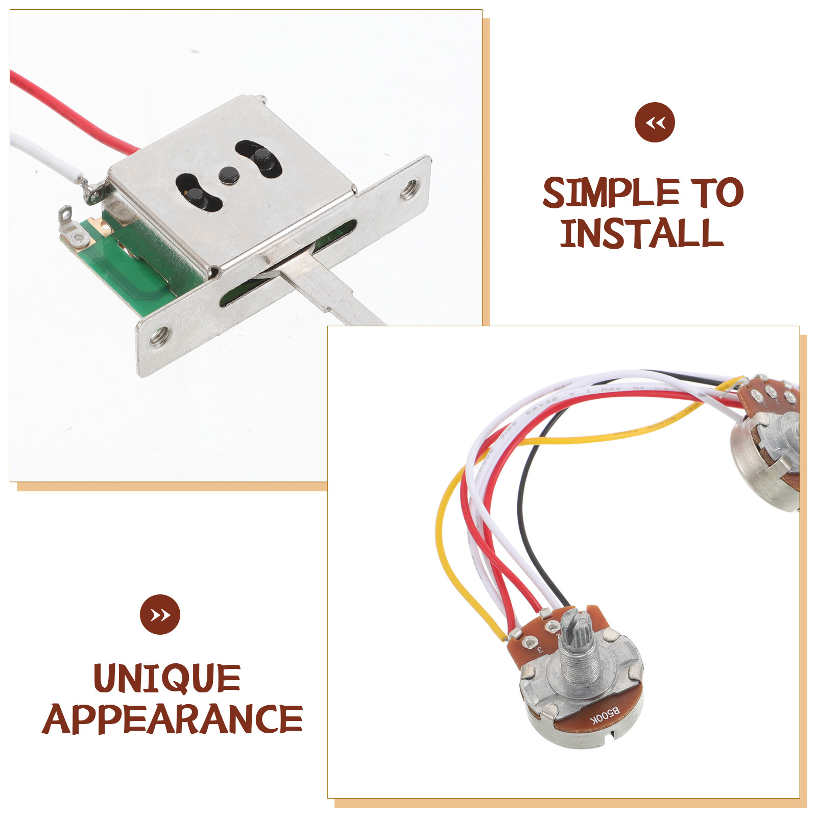 1Set Guitar Wiring Harness Kit - огляд і ціна Diy Guitar Electronics Kit