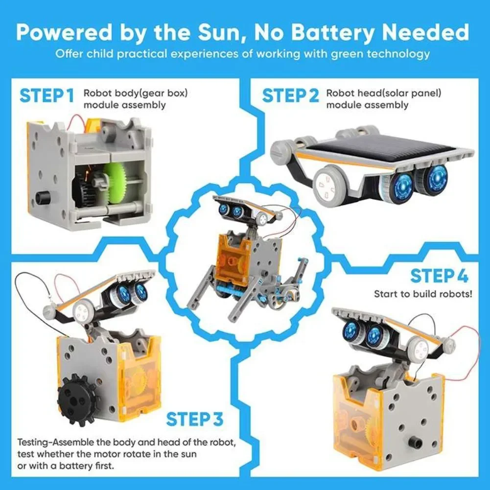 13 in 1 Solar Powered Robot Sc - огляд і ціна Diy Elektronik